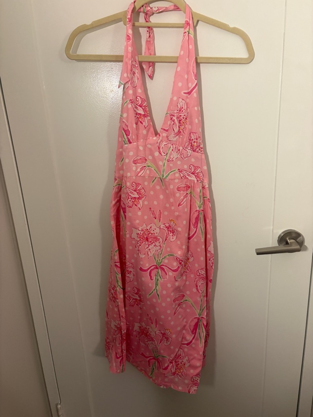 VINTAGE Lilly Pulitzer Pink Halter Dress - Picture 7 of 7